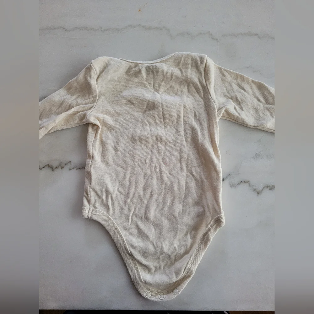 Star Wars I'm All Ears Cream Baby Yoda Grogu Sleeved Onesie Size 3 To 6 Months